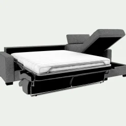 Canapé En Tissu|Canapé 4 Places*alinea Canapé d'angle réversible convertible matelas Bultex en tissus pop avec accoudoirs 20cm - moyen Gris