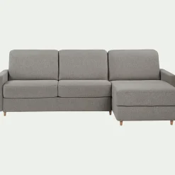 Canapé 3 Places|Canapé Convertible*alinea Canapé d'angle réversible convertible en tissu matelas densité 35kg/m3 - Gris