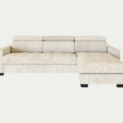 Canapé Convertible|Canapé D'Angle*alinea Canapé d'angle réversible convertible en tissu genesis avec accoudoirs 15cm - ventoux Blanc