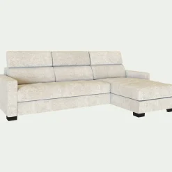 Canapé Convertible|Canapé D'Angle*alinea Canapé d'angle réversible convertible en tissu genesis avec accoudoirs 15cm - ventoux Blanc