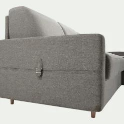 Canapé 3 Places|Canapé Convertible*alinea Canapé d'angle réversible convertible en tissu matelas densité 35kg/m3 - Gris