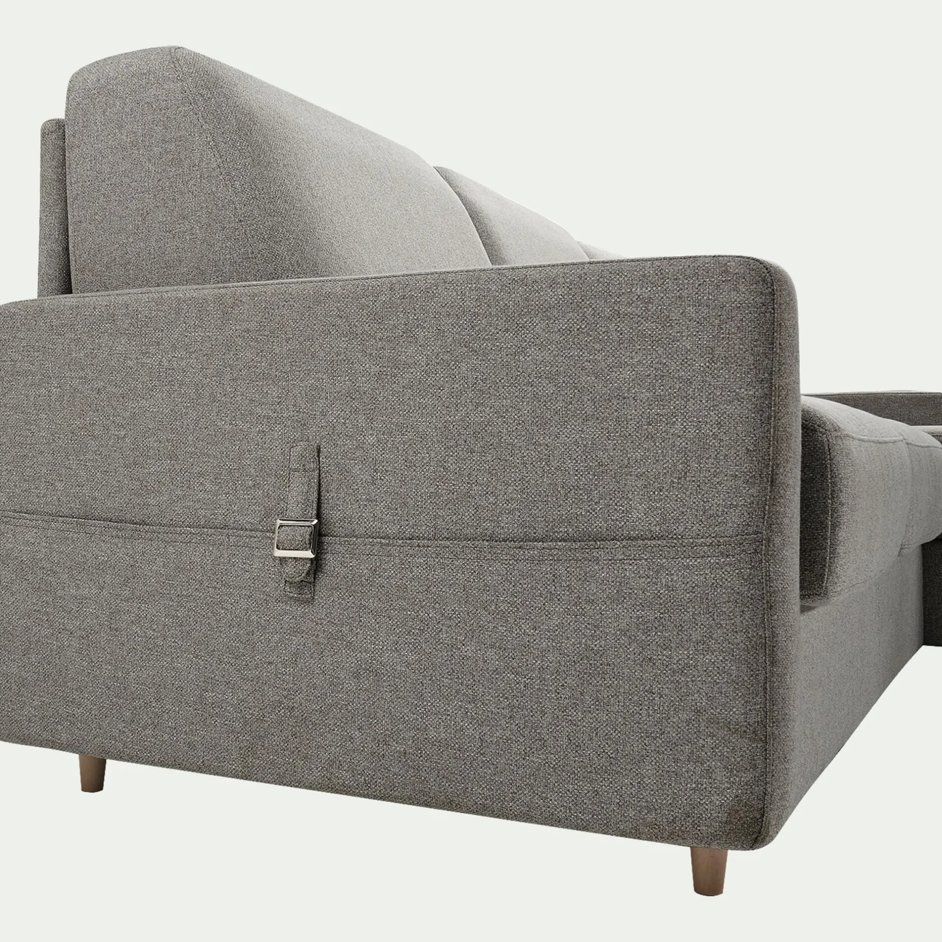 Canapé 3 Places|Canapé Convertible*alinea Canapé d'angle réversible convertible en tissu matelas densité 35kg/m3 - Gris