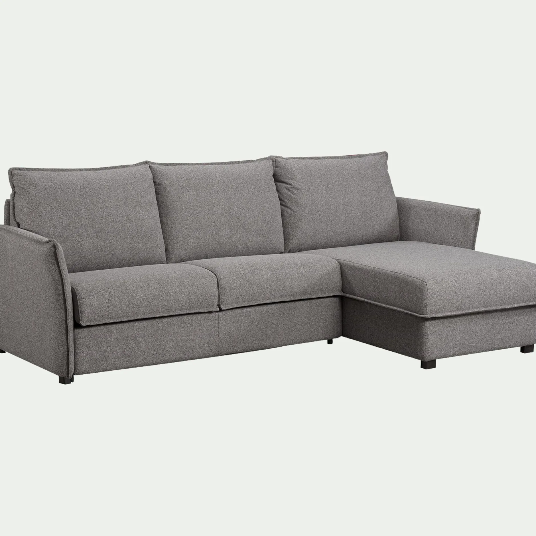 Canapé Convertible|Canapé D'Angle*alinea Canapé d'angle réversible convertible en tissu Sogno avec matelas densité 35kg/m3 - anthracite Gris