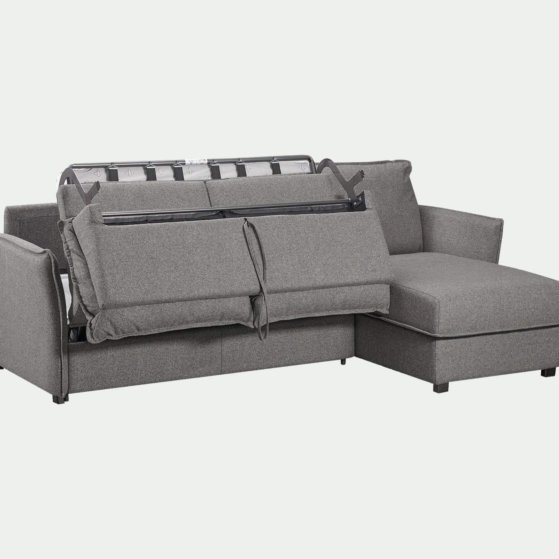 Canapé Convertible|Canapé D'Angle*alinea Canapé d'angle réversible convertible en tissu Sogno avec matelas densité 35kg/m3 - anthracite Gris