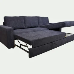 Canapé En Tissu|Canapé 4 Places*alinea Canapé d'angle réversible convertible en tissu tramé - calabrun Bleu