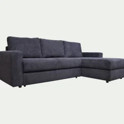 Canapé En Tissu|Canapé 4 Places*alinea Canapé d'angle réversible convertible en tissu tramé - calabrun Bleu