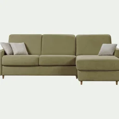 Canapé 3 Places|Canapé D'Angle*alinea Canapé d'angle réversible conible en tissu Stella matelas densité 25kg/m3 - cèdre Vert