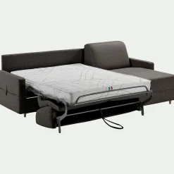 Canapé 3 Places|Canapé Convertible*alinea Canapé d'angle réversible convertible en tissu matelas densité 25kg/m3 - vésuve Gris