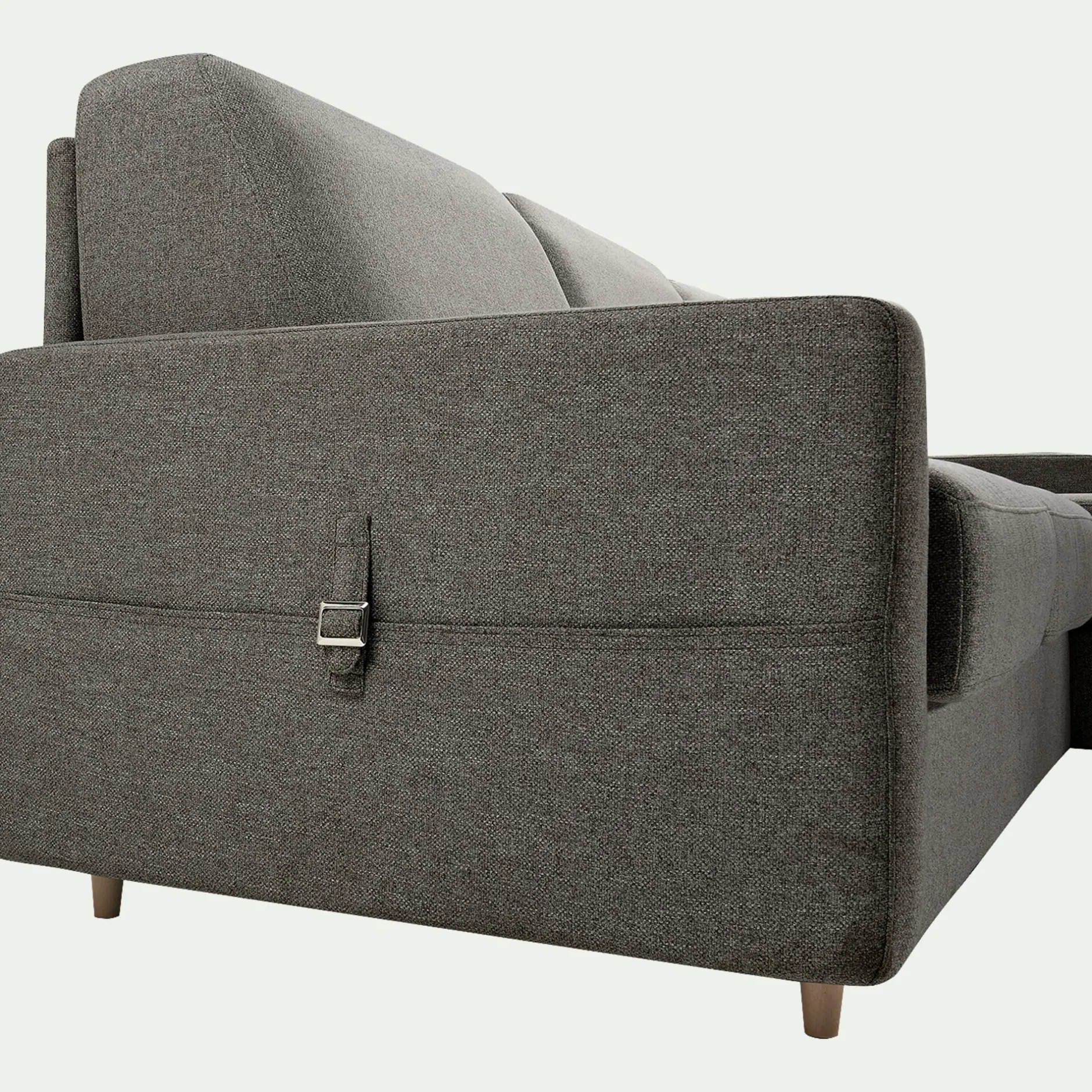 Canapé 3 Places|Canapé Convertible*alinea Canapé d'angle réversible convertible en tissu matelas densité 25kg/m3 - vésuve Gris