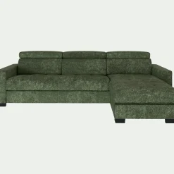 Canapé En Tissu|Canapé Convertible*alinea Canapé d'angle réversible conible en tissu genesis avec accoudoirs 20cm - cèdre Vert
