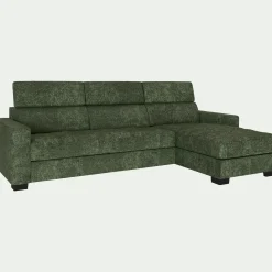 Canapé En Tissu|Canapé Convertible*alinea Canapé d'angle réversible conible en tissu genesis avec accoudoirs 20cm - cèdre Vert