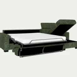 Canapé En Tissu|Canapé Convertible*alinea Canapé d'angle réversible conible en tissu genesis avec accoudoirs 20cm - cèdre Vert