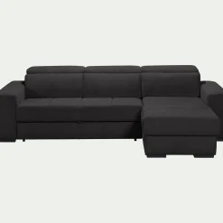 Canapé En Tissu|Canapé 4 Places*alinea Canapé d'angle réversible convertible en tissu - ardoise Gris