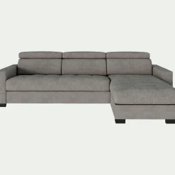 Canapé Convertible|Canapé D'Angle*alinea Canapé d'angle réversible convertible en tissu monclar avec accoudoirs 20cm - taupe Gris