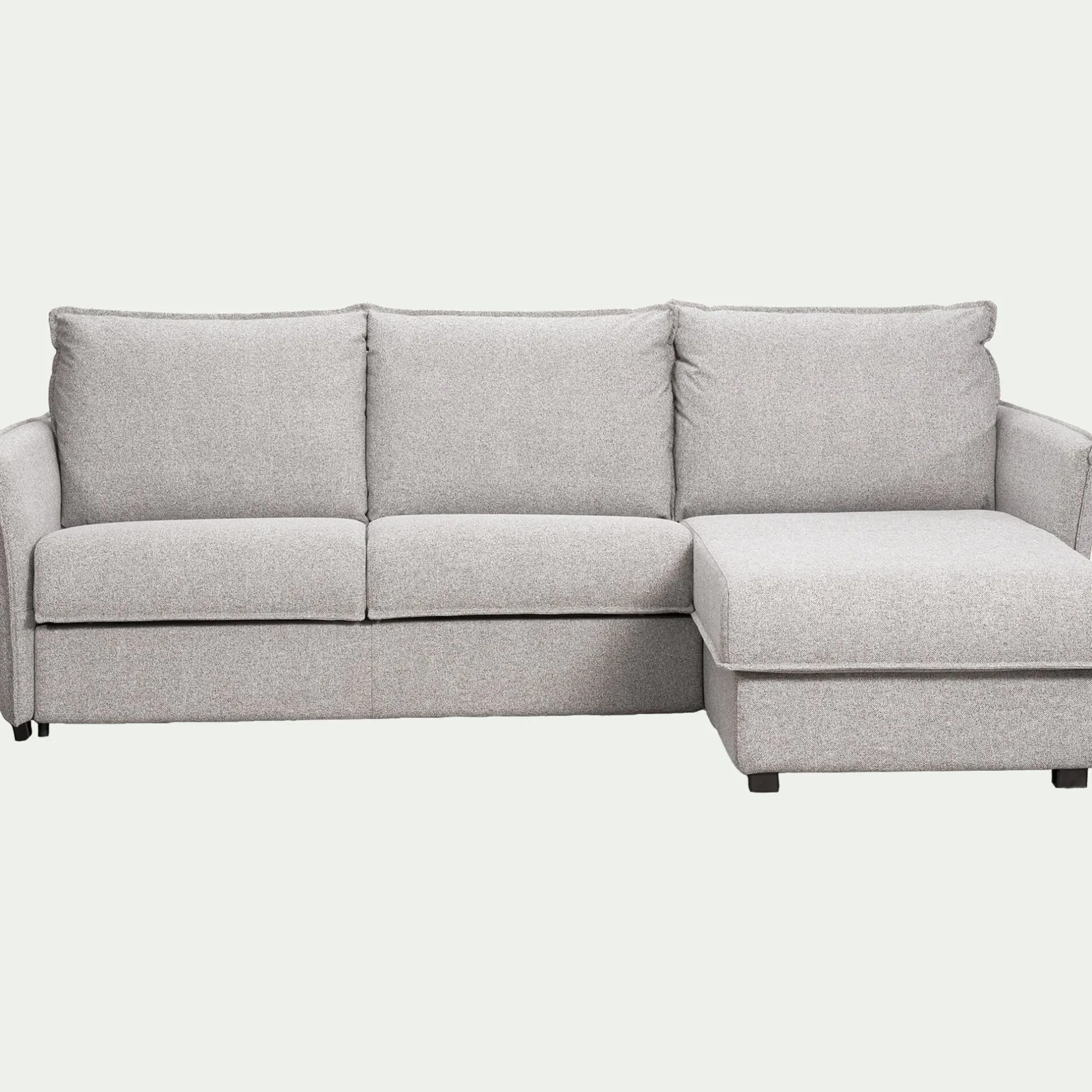 Canapé 3 Places|Canapé Convertible*alinea Canapé d'angle réversible convertible en tissu Stella avec matelas densité 25kg/m3 - borie Gris