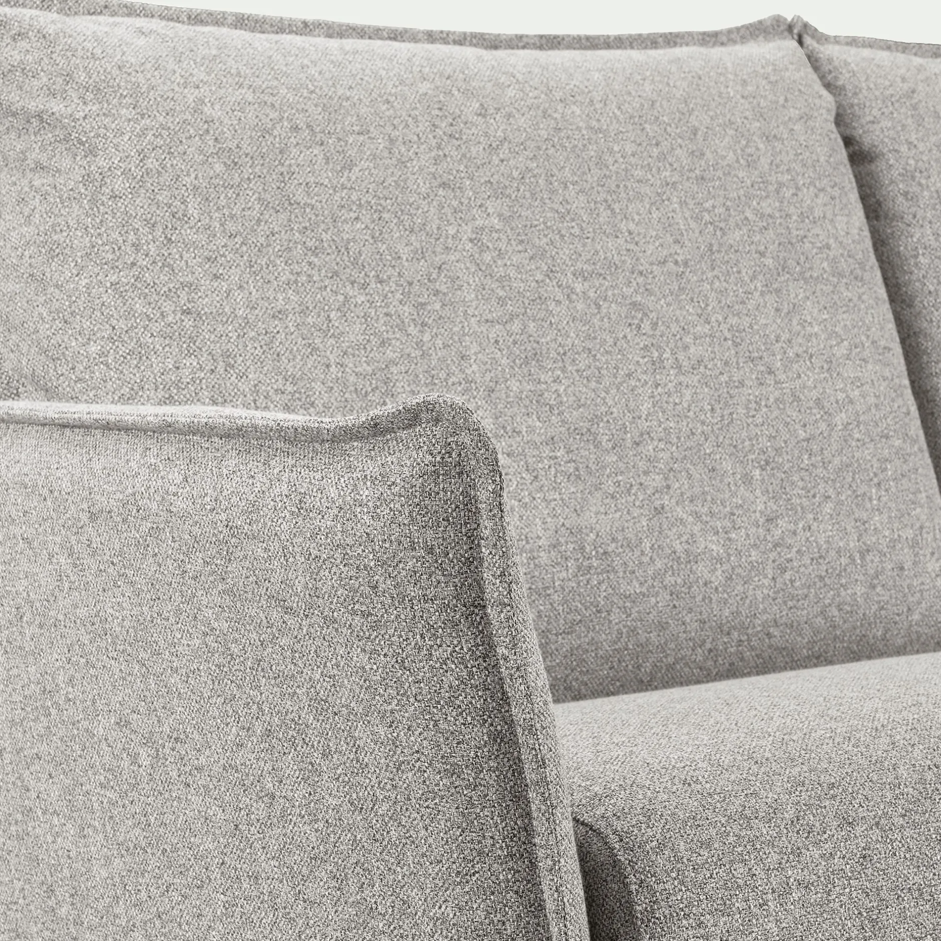 Canapé 3 Places|Canapé Convertible*alinea Canapé d'angle réversible convertible en tissu Stella avec matelas densité 25kg/m3 - borie Gris