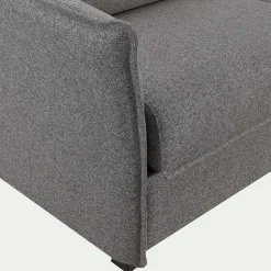 Canapé 3 Places|Canapé Convertible*alinea Canapé d'angle réversible convertible en tissu Stella avec matelas densité 25kg/m3 - anthracite Gris