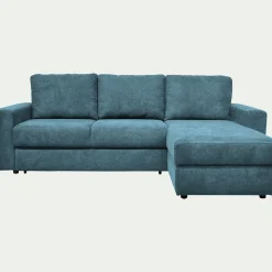 Canapé En Tissu|Canapé 4 Places*alinea Canapé d'angle réversible convertible en tissu tramé - figuerolles Bleu