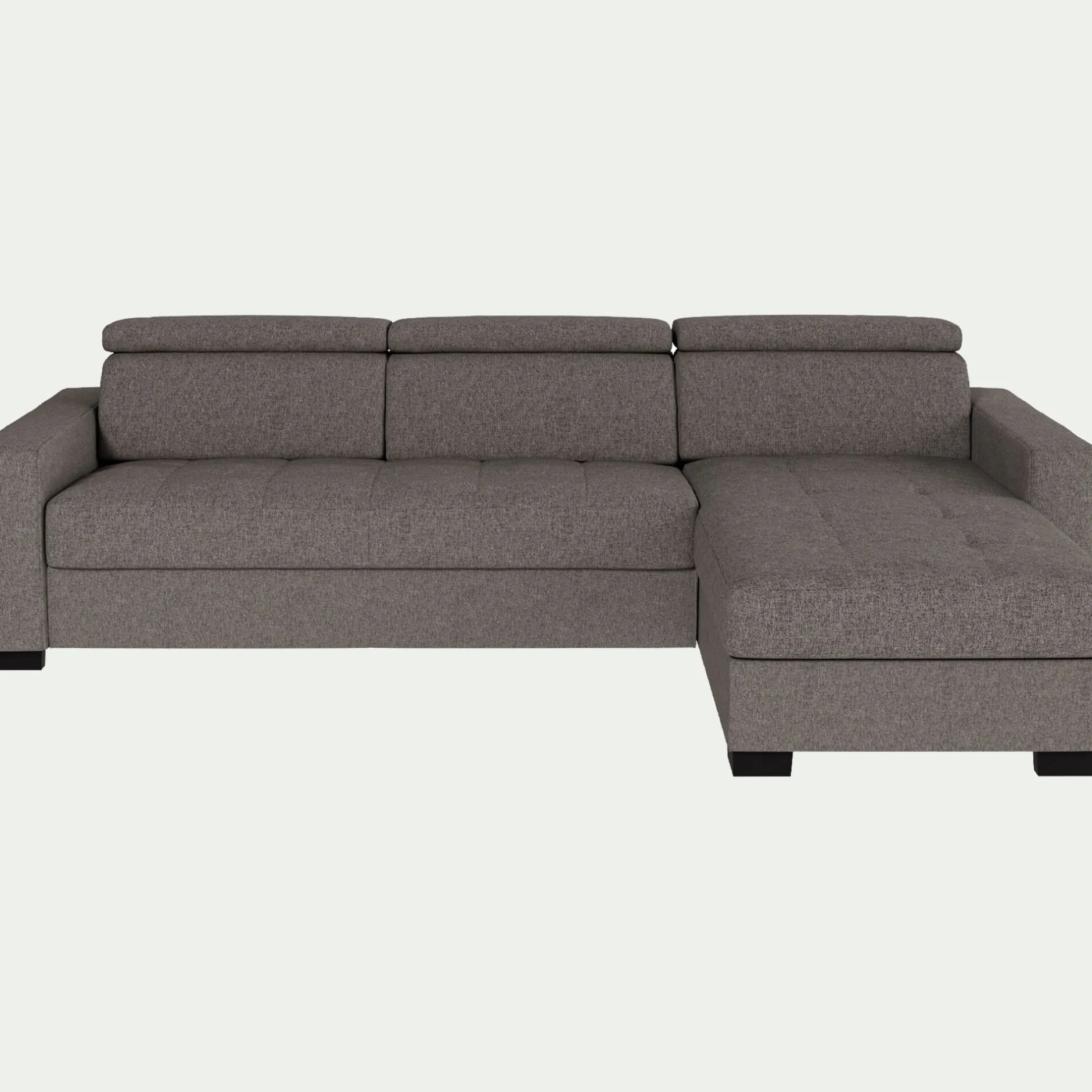 Canapé 4 Places|Canapé Convertible*alinea Canapé d'angle réversible convertible matelas Bultex en tissus pop avec accoudoirs 20cm - taupe Gris