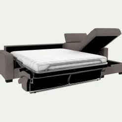 Canapé 4 Places|Canapé Convertible*alinea Canapé d'angle réversible convertible matelas Bultex en tissus pop avec accoudoirs 20cm - taupe Gris