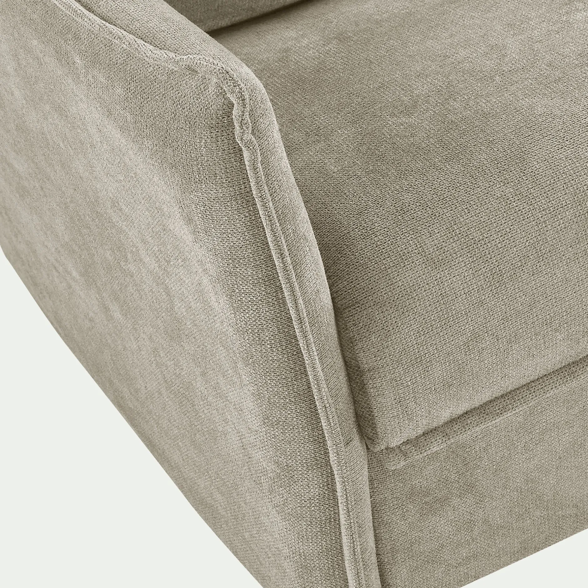 Canapé 3 Places|Canapé Convertible*alinea Canapé d'angle réversible convertible en tissu avec matelas densité 25kg/m3 - roucas Beige