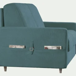 Canapé 3 Places|Canapé D'Angle*alinea Canapé d'angle réversible convertible en tissu Stella matelas densité 25kg/m3 - Bleu