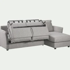 Canapé Convertible|Canapé D'Angle*alinea Canapé d'angle réversible convertible en tissu Sogno avec matelas densité 35kg/m3 - moyen Gris