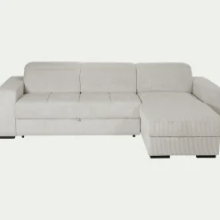 Canapé En Velours|Canapé 4 Places*alinea Canapé d'angle réversible convertible en tissu castello - roucas Beige