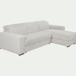 Canapé En Velours|Canapé 4 Places*alinea Canapé d'angle réversible convertible en tissu castello - roucas Beige