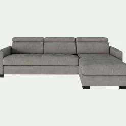 Canapé Convertible|Canapé D'Angle*alinea Canapé d'angle réversible convertible en tissu monclar avec accoudoirs 15cm - taupe Gris