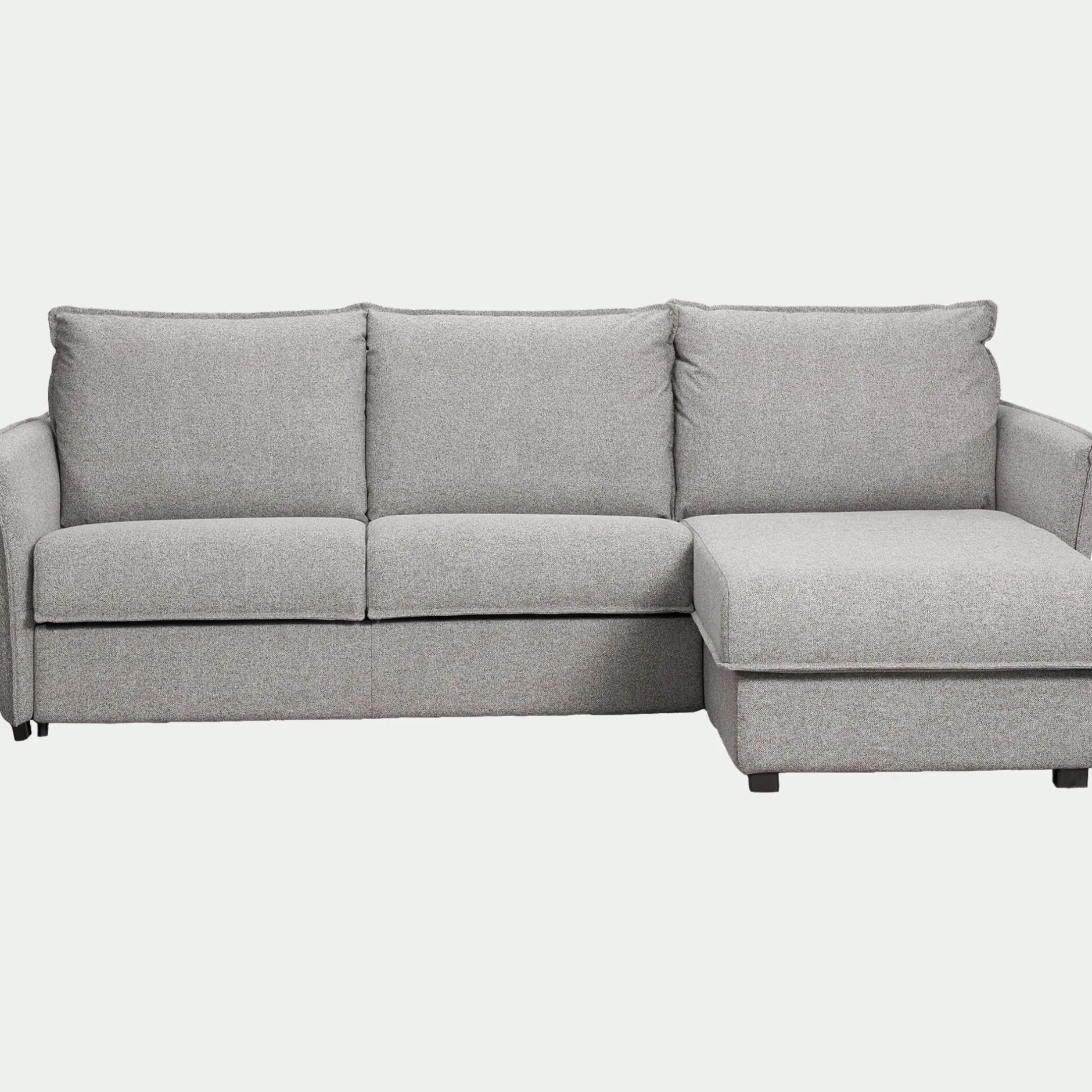 Canapé 3 Places|Canapé Convertible*alinea Canapé d'angle réversible convertible en tissu Stella avec matelas densité 25kg/m3 - moyen Gris