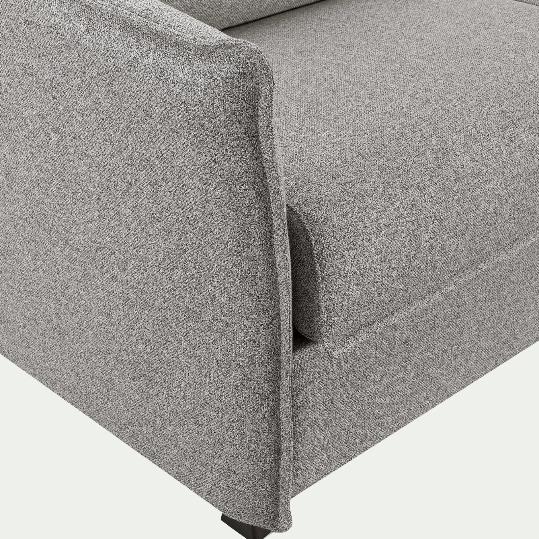 Canapé 3 Places|Canapé Convertible*alinea Canapé d'angle réversible convertible en tissu Stella avec matelas densité 25kg/m3 - moyen Gris