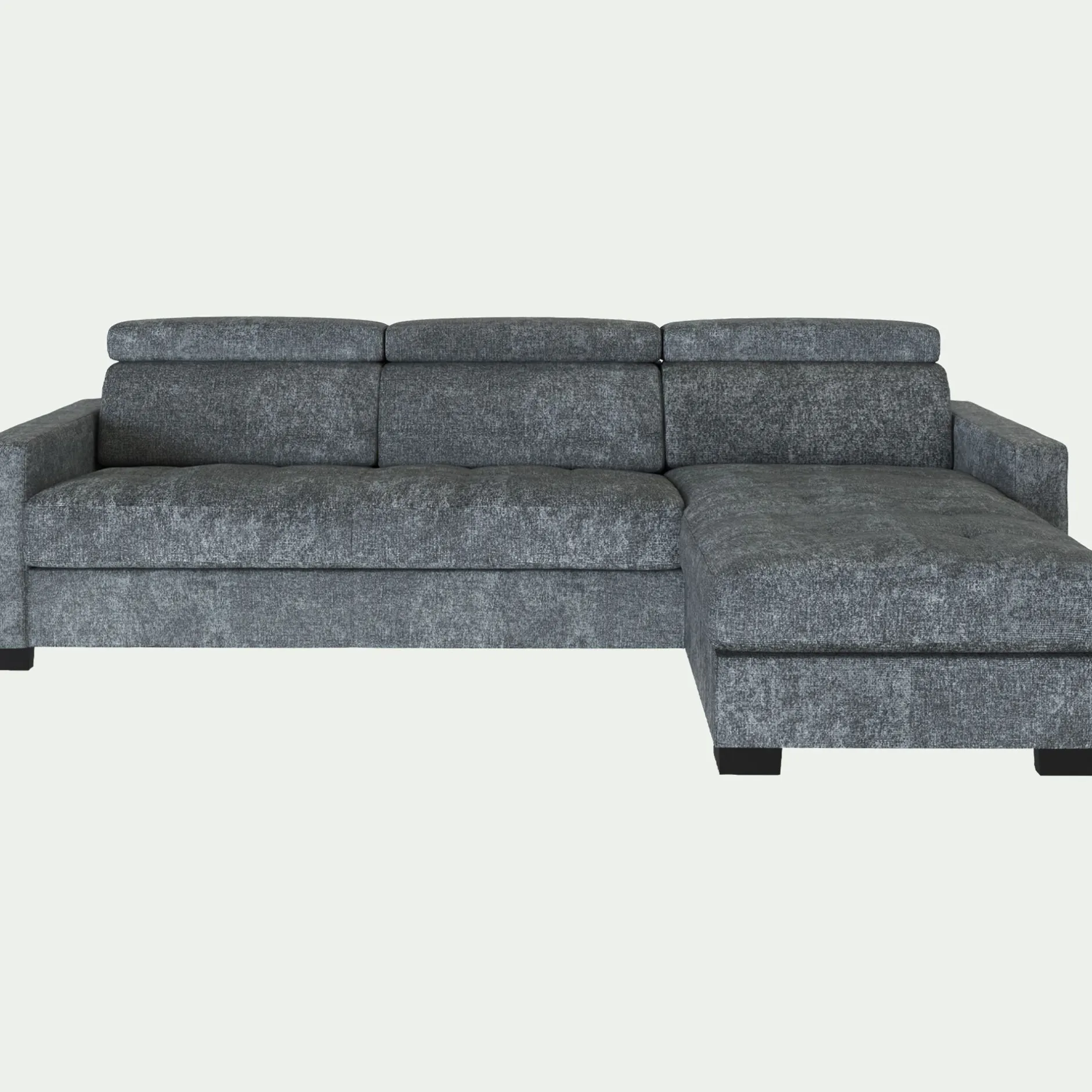 Canapé Convertible|Canapé D'Angle*alinea Canapé d'angle réversible convertible en tissu genesis avec accoudoirs 15cm - ardoise Gris