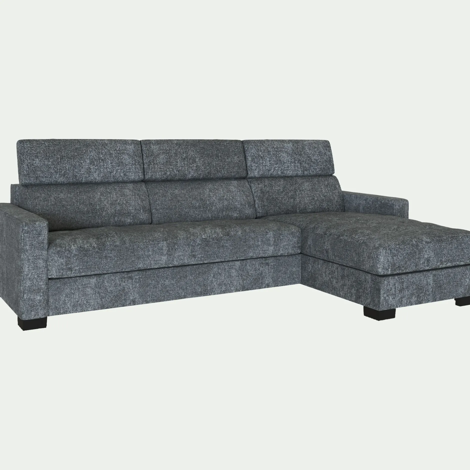 Canapé Convertible|Canapé D'Angle*alinea Canapé d'angle réversible convertible en tissu genesis avec accoudoirs 15cm - ardoise Gris