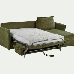 Canapé 3 Places|Canapé Convertible*alinea Canapé d'angle réversible conible en tissu avec matelas densité 35kg/m3 - cèdre Vert