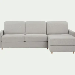 Canapé 3 Places|Canapé Convertible*alinea Canapé d'angle réversible convertible en tissu matelas densité 25kg/m3 - borie Gris