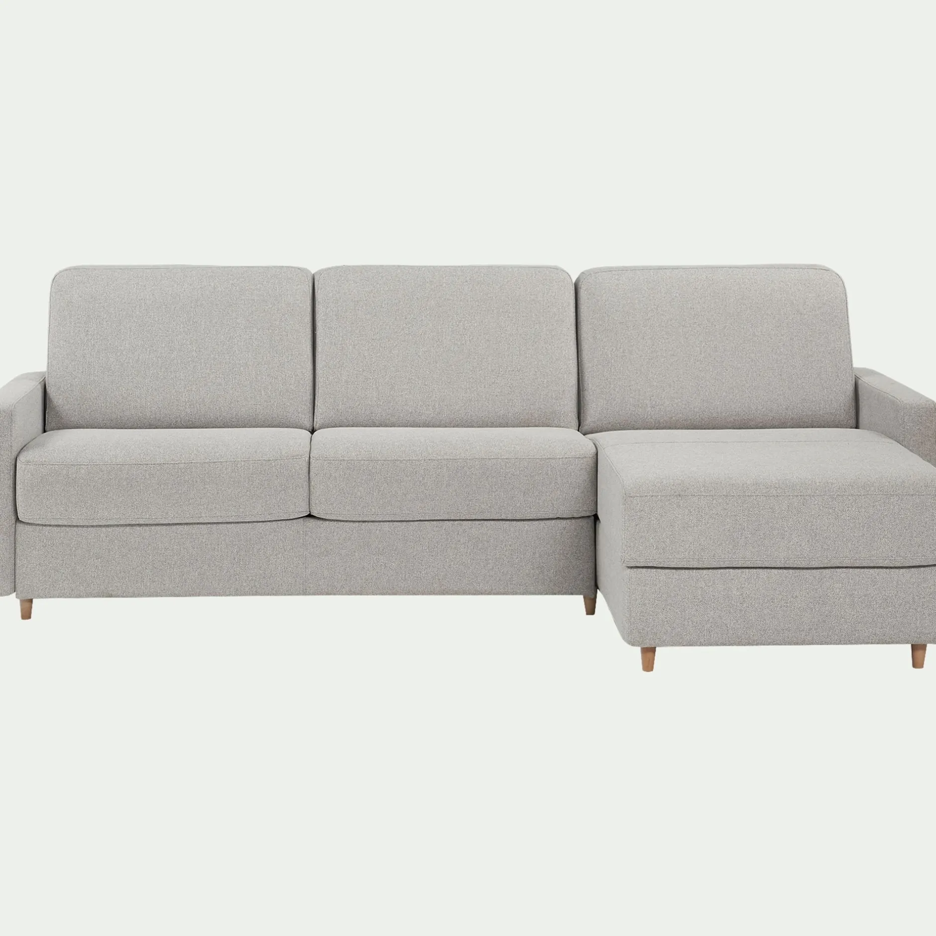 Canapé 3 Places|Canapé Convertible*alinea Canapé d'angle réversible convertible en tissu matelas densité 25kg/m3 - borie Gris