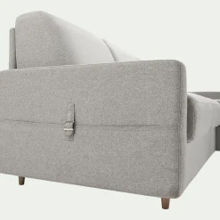 Canapé 3 Places|Canapé Convertible*alinea Canapé d'angle réversible convertible en tissu matelas densité 25kg/m3 - borie Gris