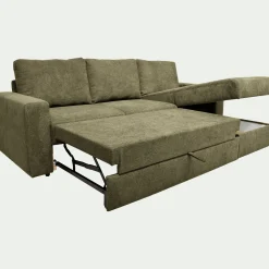 Canapé En Tissu|Canapé 4 Places*alinea Canapé d'angle réversible conible en tissu tramé - cèdre Vert