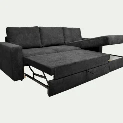 Canapé En Tissu|Canapé 4 Places*alinea Canapé d'angle réversible convertible en tissu tramé - ardoise Gris