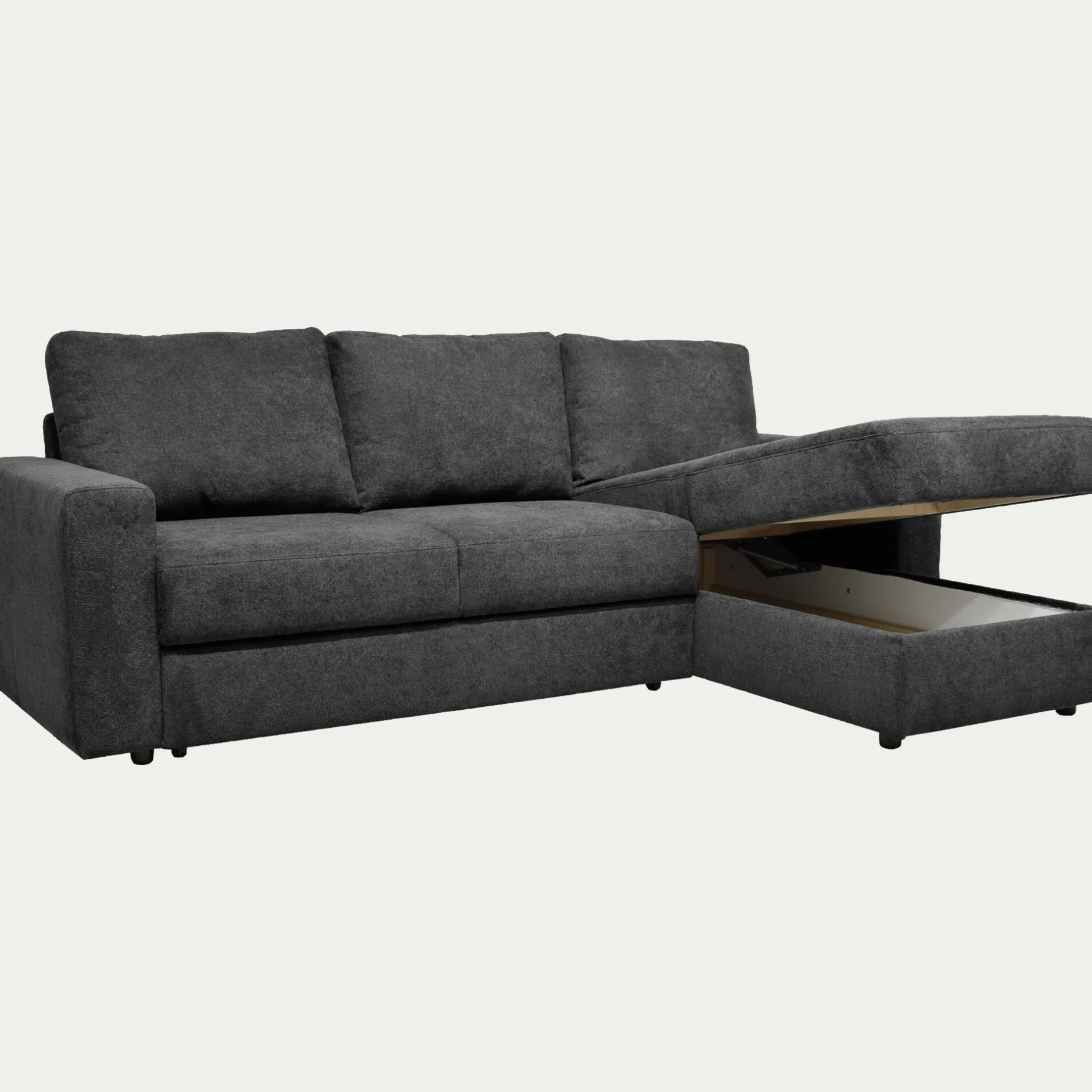 Canapé En Tissu|Canapé 4 Places*alinea Canapé d'angle réversible convertible en tissu tramé - ardoise Gris