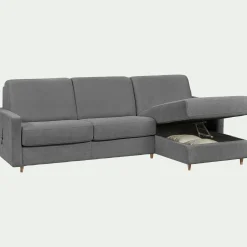 Canapé D'Angle|Canapé En Tissu*alinea Canapé d'angle réversible convertible en tissu Stella matelas densité 25kg/m3 - restanque Gris
