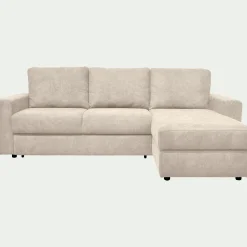 Canapé En Tissu|Canapé 4 Places*alinea Canapé d'angle réversible convertible en tissu tramé - roucas Beige