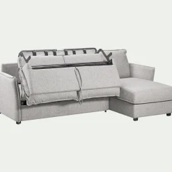Canapé Convertible|Canapé D'Angle*alinea Canapé d'angle réversible convertible en tissu Sogno avec matelas densité 35kg/m3 - borie Gris