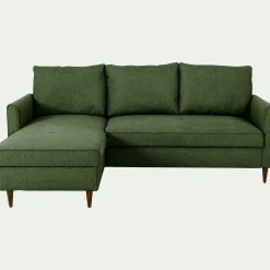 Canapé En Tissu|Canapé 3 Places*alinea Canapé d'angle réversible fixe en tissu Loft - cèdre Vert