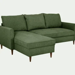 Canapé En Tissu|Canapé 3 Places*alinea Canapé d'angle réversible fixe en tissu Loft - cèdre Vert