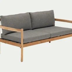 Canapé Extérieur|Fauteuil De Jardin*alinea Canapé de jardin en teck recyclé - (2 places) Gris