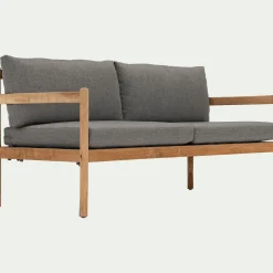 Canapé Extérieur|Fauteuil De Jardin*alinea Canapé de jardin en teck recyclé - (2 places) Gris