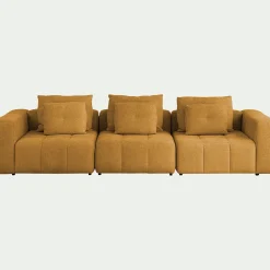 Canapé 3 Places|Canapé Modulable*alinea Canapé droit modulable en tissu Benjo - argan Jaune