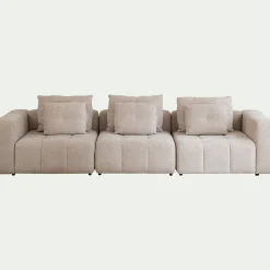 Canapé En Tissu|Canapé 4 Places*alinea Canapé droit modulable en tissu Benjo - roucas Beige
